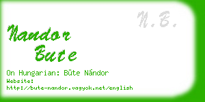 nandor bute business card